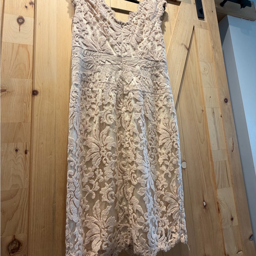 Tadashi Shoji embroidered lace cocktail dress